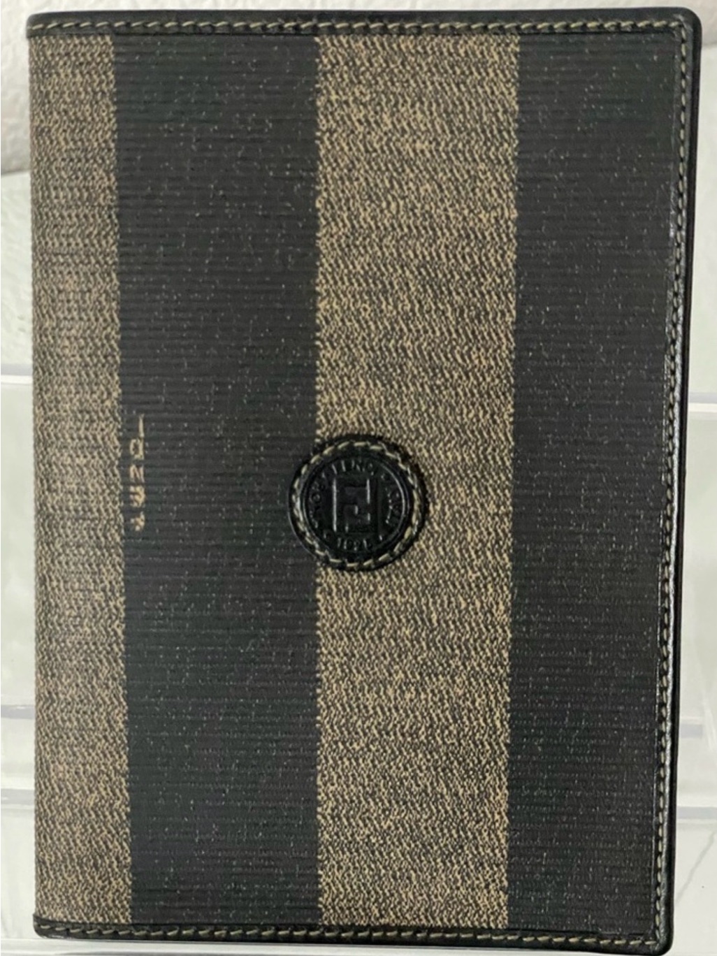 Vintage Fendi Pequin Passport Holder